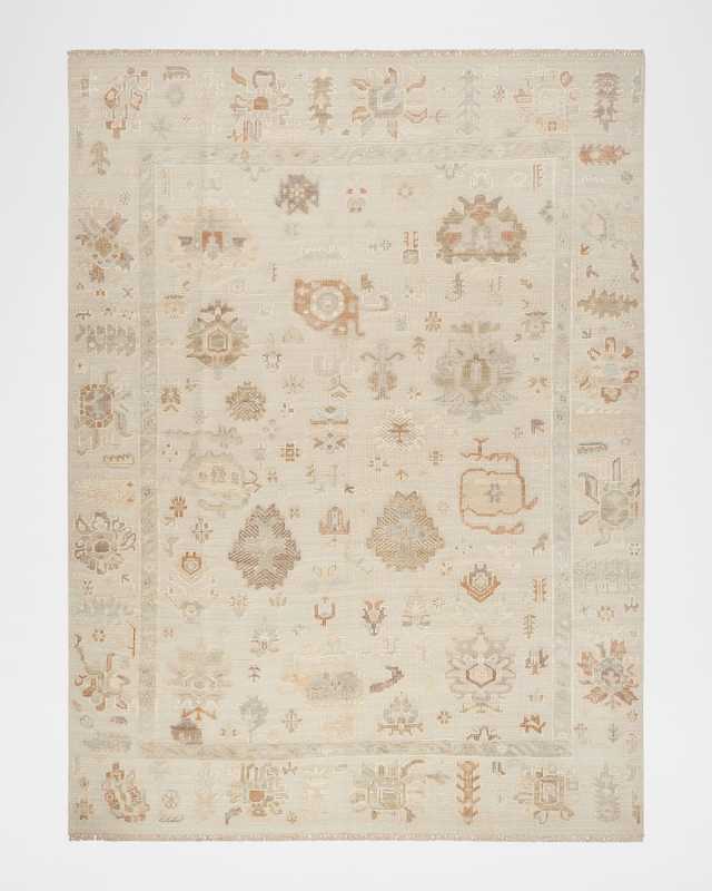 Whispers Cream Hand-Knotted Rug, 10' x 14'
